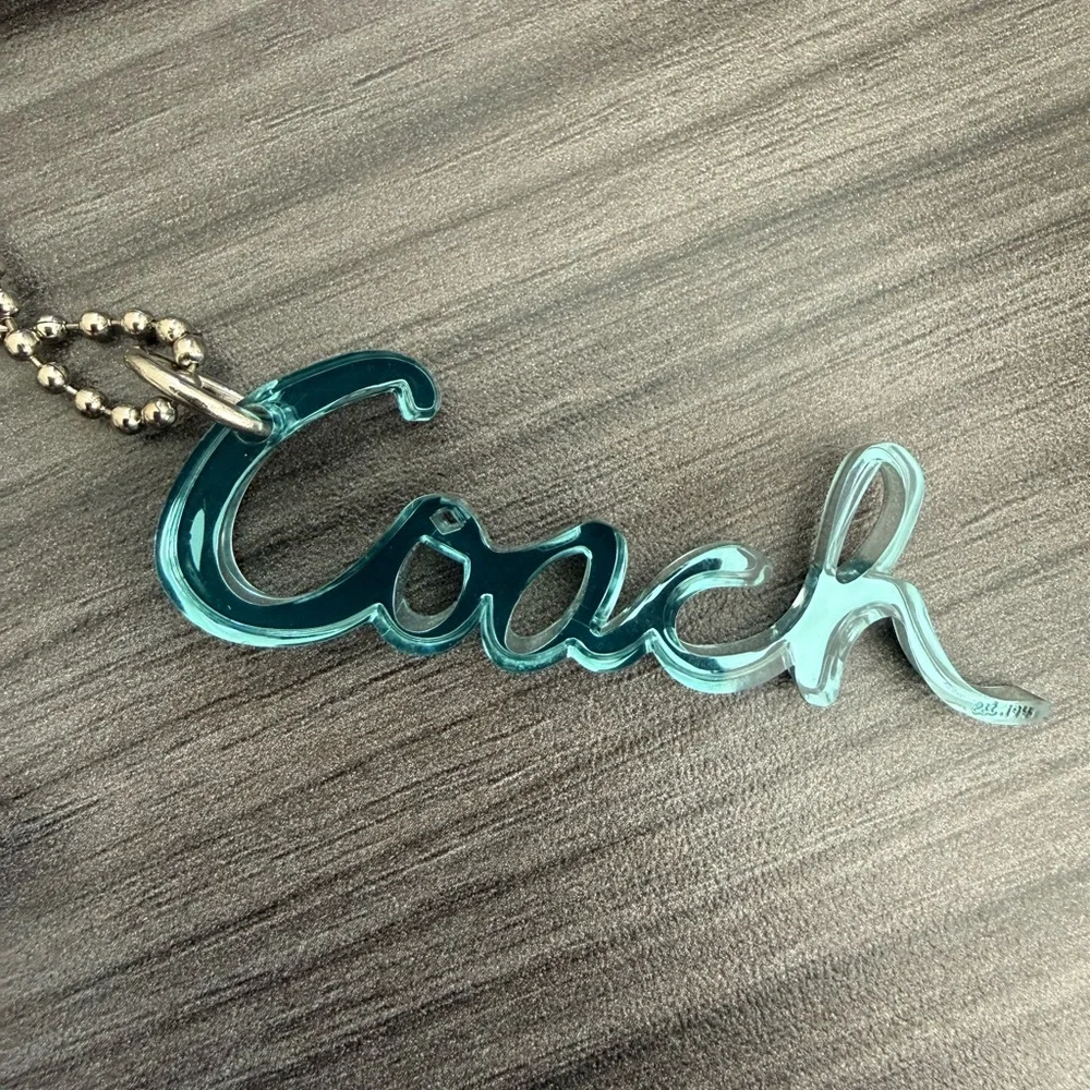 Coach Poppy Era Metallic Star Hang Tag Set Logo Charm Keychain